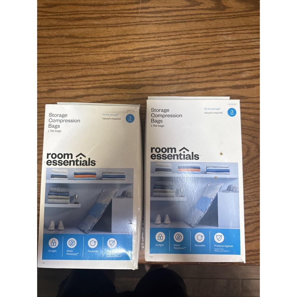 room essentials  Storage  Compression 3 Bags X 2 Total Of 6 Bags